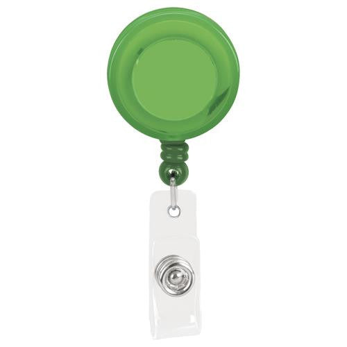 Good Value Translucent Green Promo Retractable Badge Holder