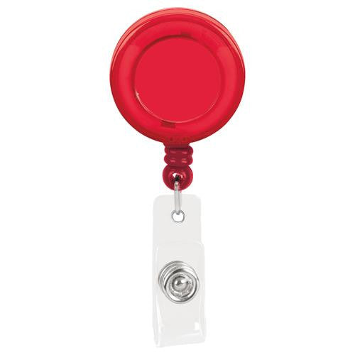 Good Value Translucent Red Promo Retractable Badge Holder
