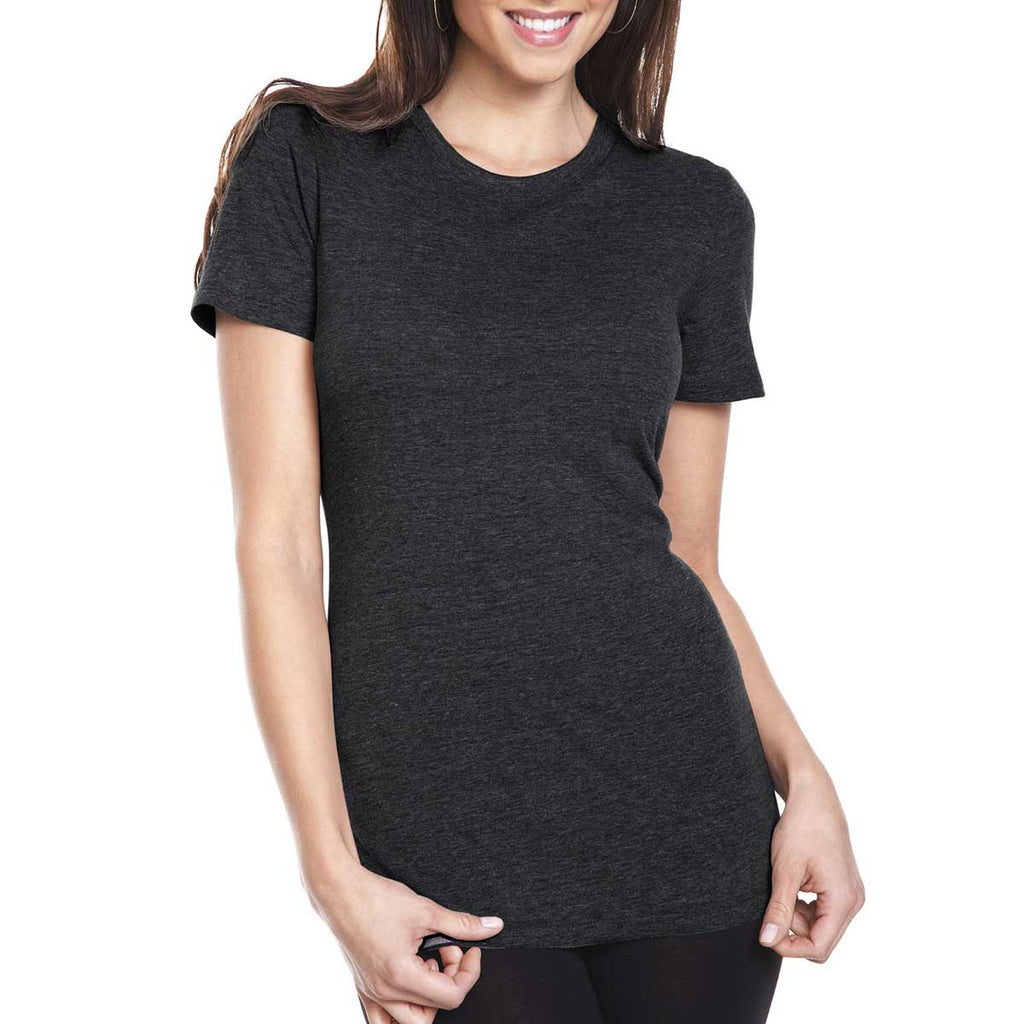 Next Level Women's Vintage Black Triblend Crew