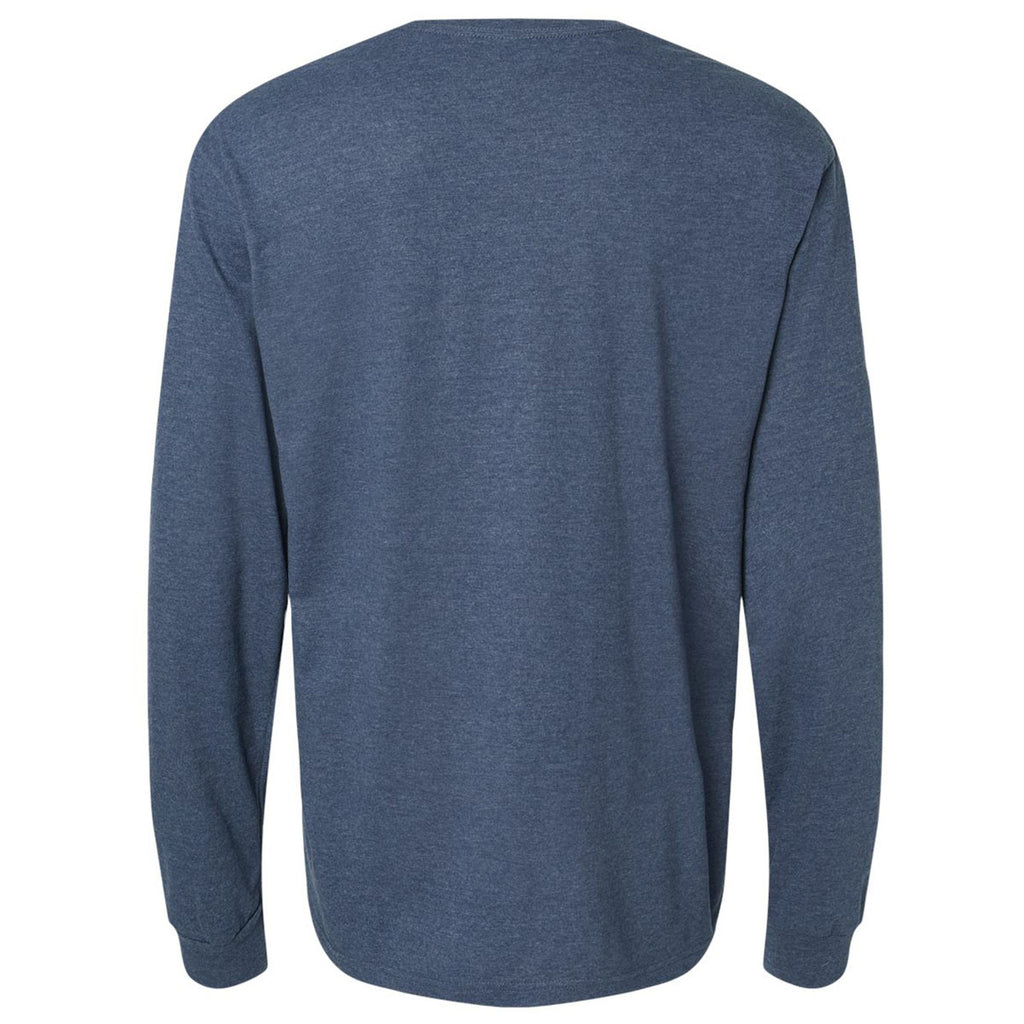 Gildan Men's Navy Mist Softstyle CVC Long Sleeve T-Shirt