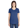 Anvil Women's Heather Blue Triblend Scoop Neck T-Shirt