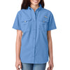 Columbia Women's White Cap Blue Bahama S/S Shirt