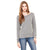 Bella + Canvas Women's Grey Triblend Wide Neck Sweatshirt