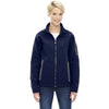 North End Women's' Classic Navy Three-Layer Fleece Bonded Soft Shell Technical Jacket