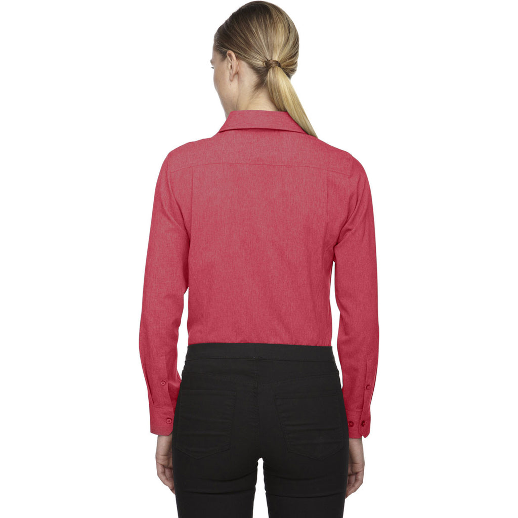 North End Women's Coral Heather Melange Performance Shirt