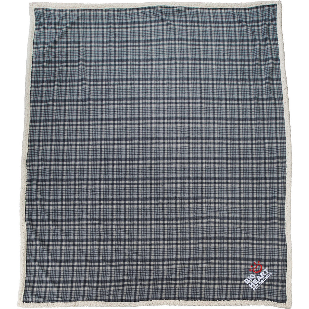 Field & Co. Grey Plaid Sherpa Blanket