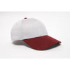 Pacific Headwear Silver/Maroon Velcro Adjustable Coolport Mesh Cap