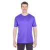 UltraClub Men's Purple Cool & Dry Sport Performance Interlock T-Shirt