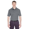 UltraClub Men's Charcoal Cool & Dry Sport Performance Interlock Polo