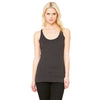 Bella + Canvas Women's Charcoal-Black Triblend Racerback Tank