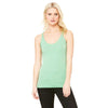 Bella + Canvas Women's Green Triblend Racerback Tank