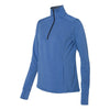 J. America Women's Royal Heather Omega Stretch Terry Quarter-Zip Pullover