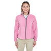 UltraClub Women's Pink Iceberg Fleece Full-Zip Jacket