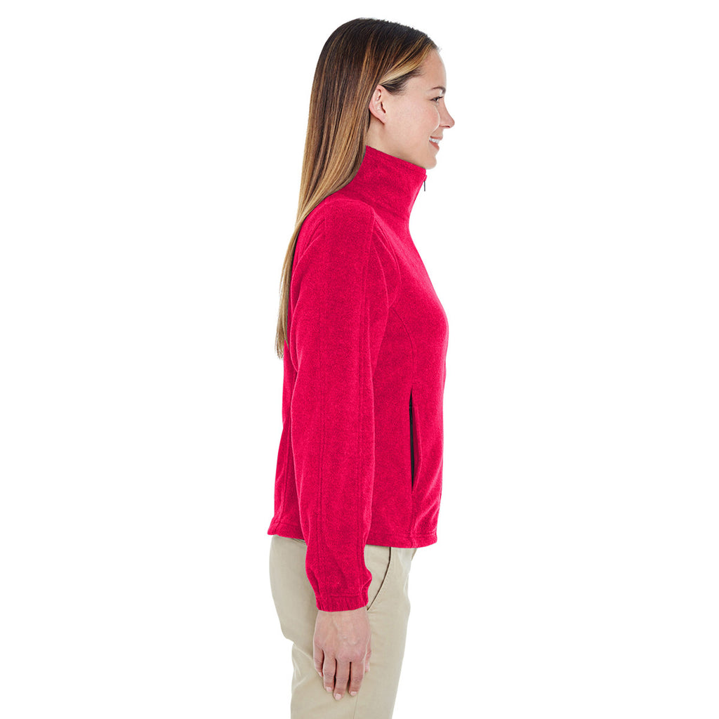 UltraClub Women's Red Iceberg Fleece Full-Zip Jacket