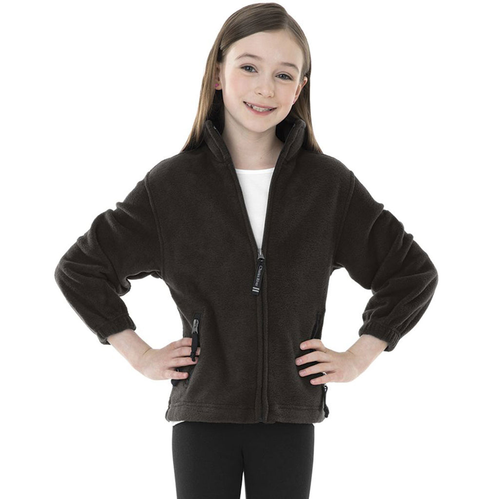 Charles River Youth Black Voyager Fleece Jacket