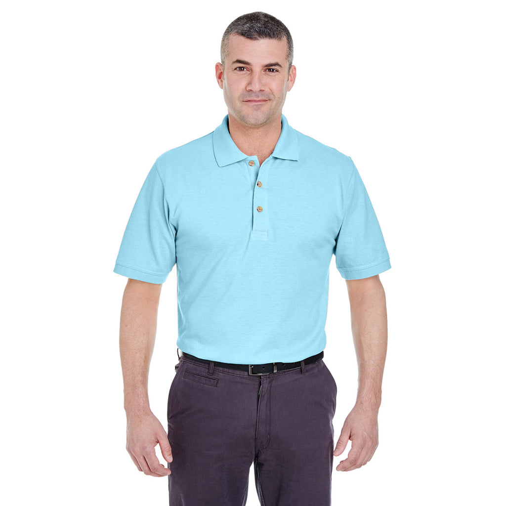 UltraClub Men's Baby Blue Classic Pique Polo