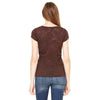 Bella + Canvas Women's Chocolate Burnout Short-Sleeve T-Shirt