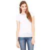 Bella + Canvas Women's White Burnout Short-Sleeve T-Shirt