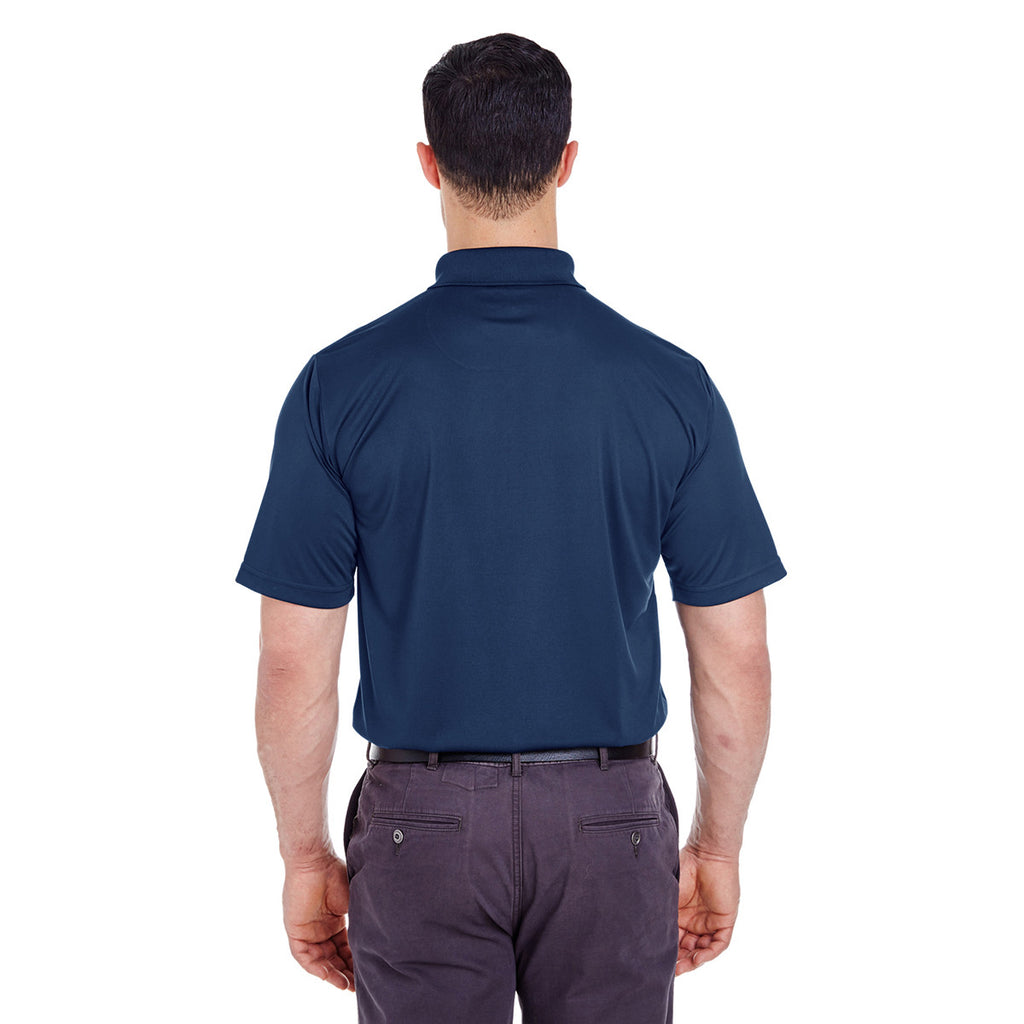 UltraClub Men's Navy Cool & Dry 8 Star Elite Performance Interlock Polo