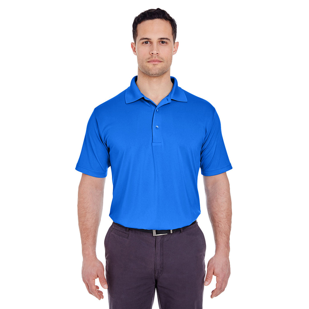 UltraClub Men's Royal Cool & Dry 8 Star Elite Performance Interlock Polo