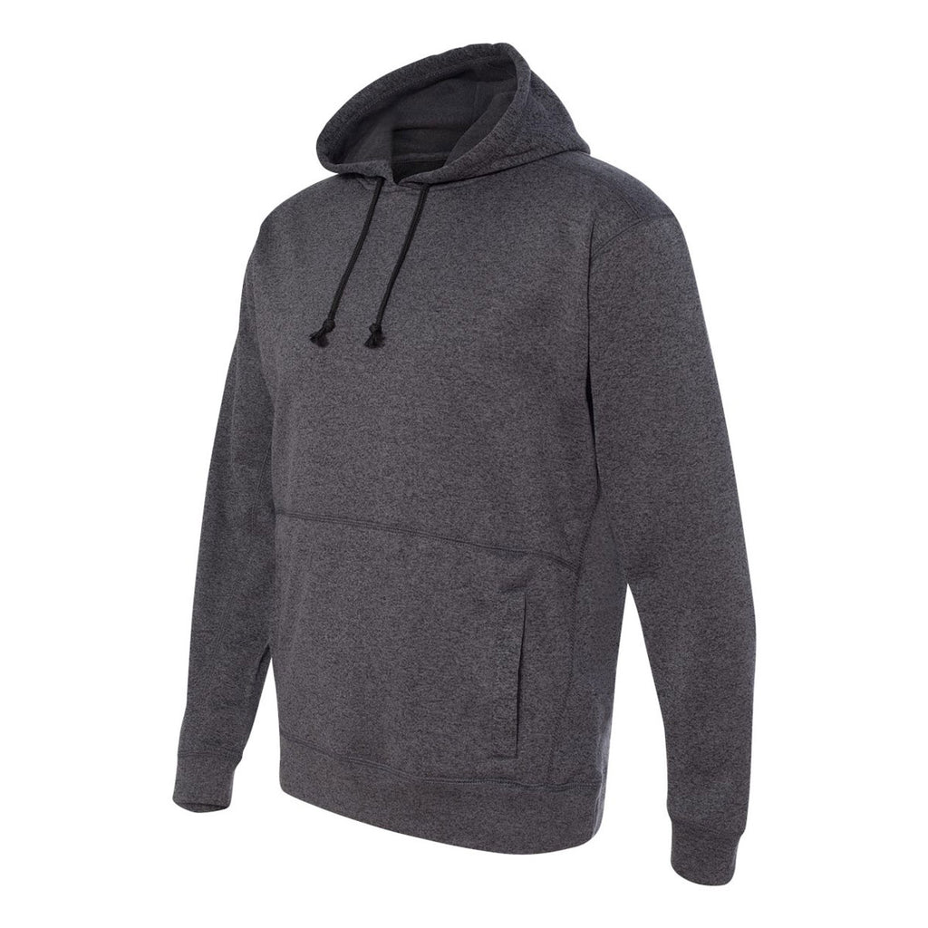 J. America Men's Onyx Fleck Cosmic Fleece Hooded Pullover Sweatshirt