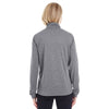 UltraClub Women's Charcoal Heather Cool & Dry Heathered Performance Quarter-Zip