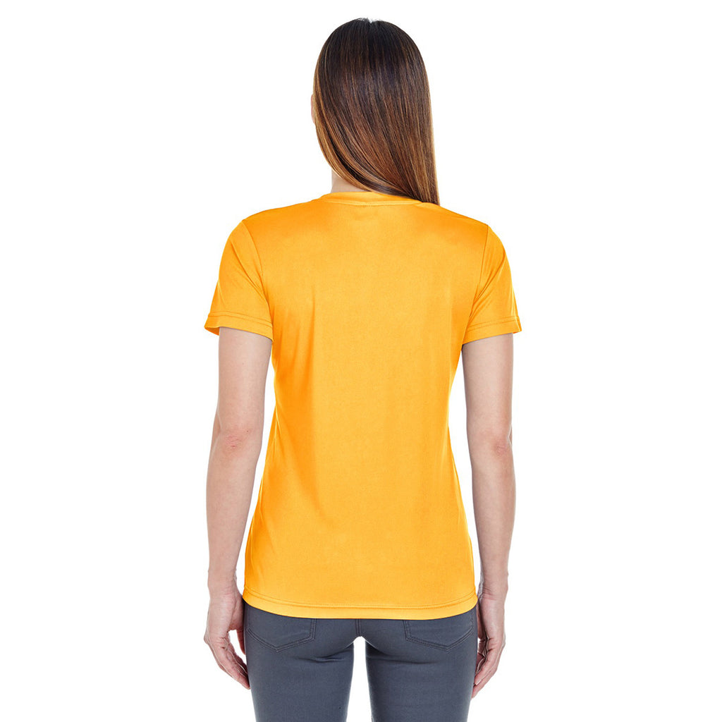 UltraClub Women's Gold Cool & Dry Basic Performance T-Shirt