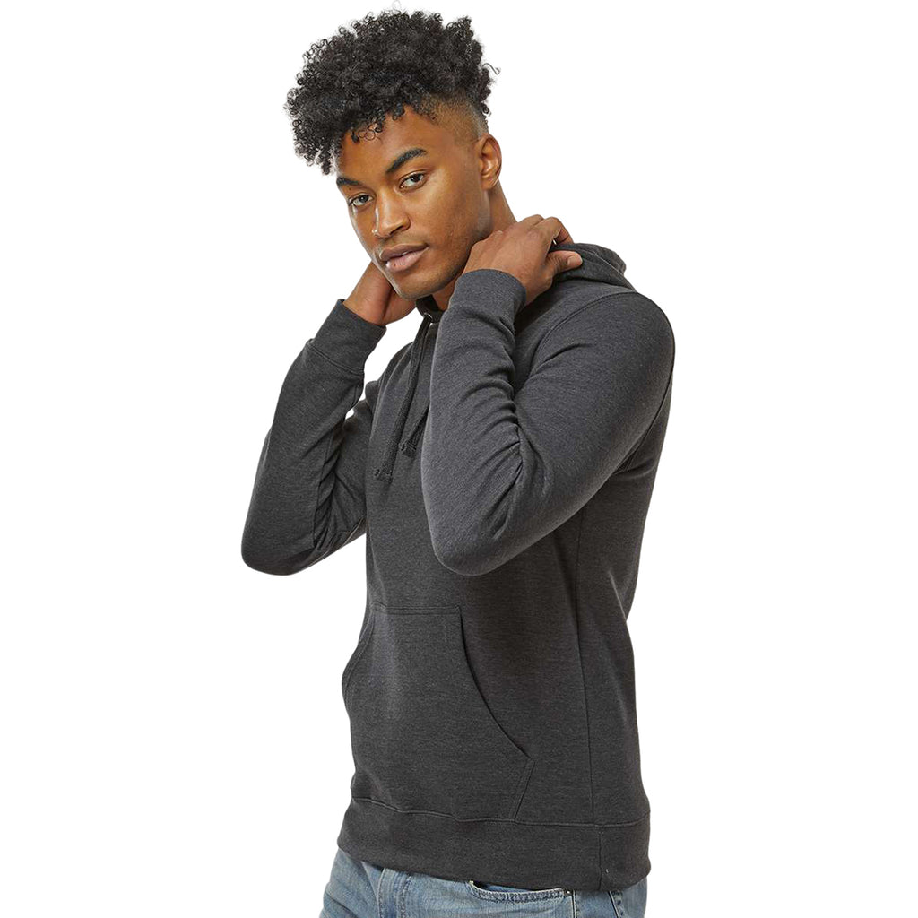 J. America Men's Charcoal Heather BTB Fleece Hooded Sweatshirt