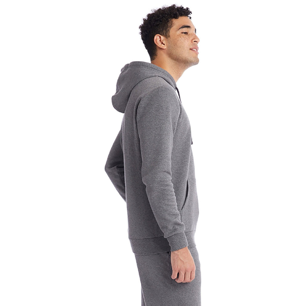 Alternative Apparel Men's Dark Heather Grey Eco Cozy Fleece Pullover Hooded Sweatshirt