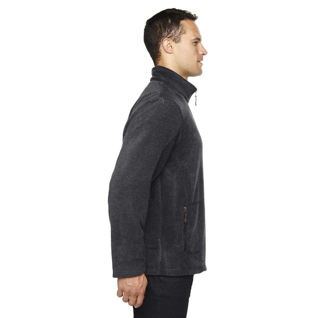 North End Men's Heather Charcoal Voyage Fleece Jacket