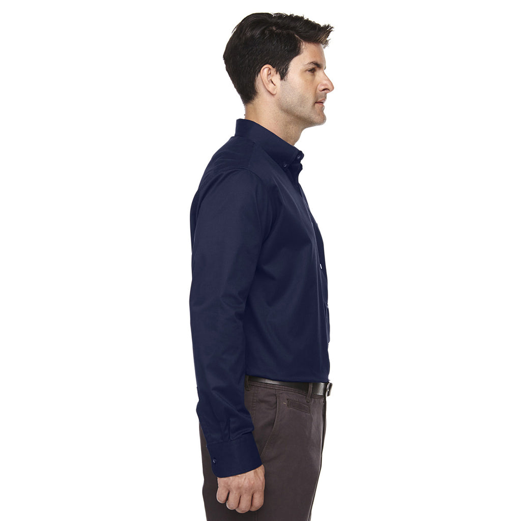 Core 365 Men's Classic Navy Tall Operate Long-Sleeve Twill Shirt