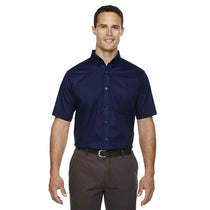 Core 365 Men's Classic Navy Tall Optimum Short-Sleeve Twill Shirt