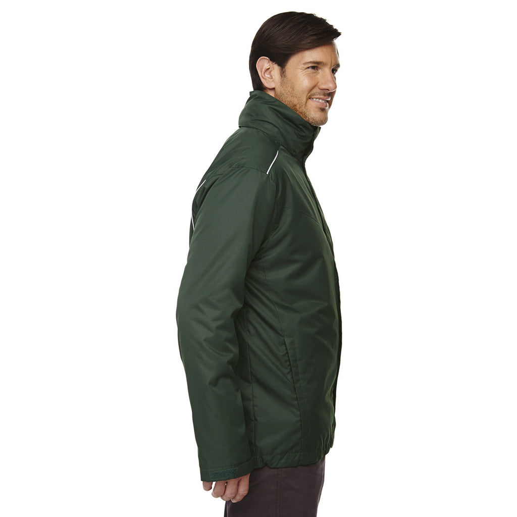 Core 365 Men's Forest Green Region 3-in-1 Jacket with Fleece Liner