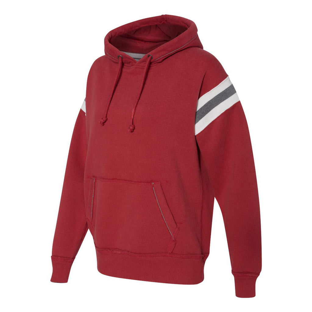 J. America Men's Simply Red Vintage Athletic Hooded Sweatshirt