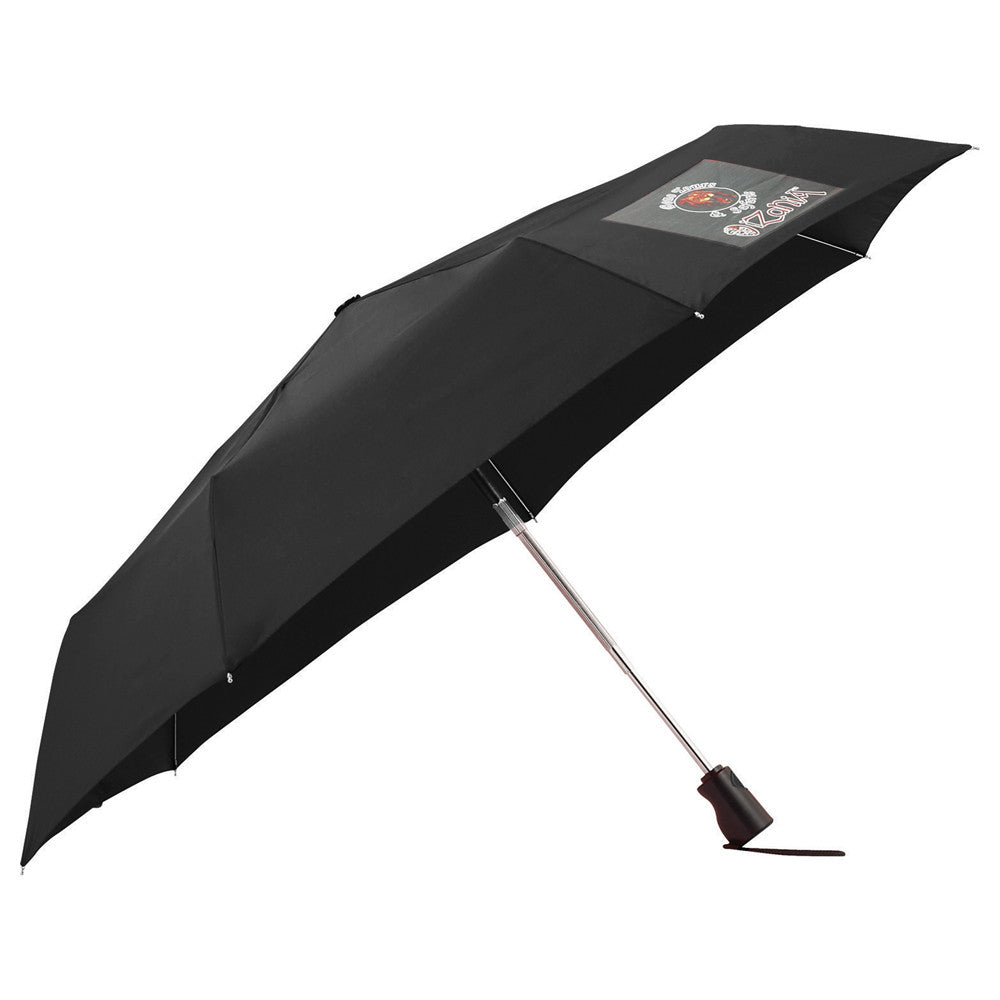 Totes Black 44" 3 Section Auto Open/Close Umbrella