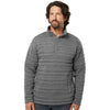 J. America Men's Charcoal Heather Horizon Snap Pullover