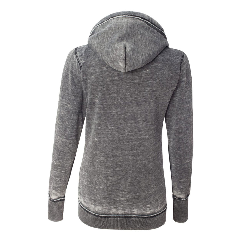 J. America Women's Dark Smoke Zen Fleece Full-Zip Hooded Sweatshirt