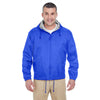 UltraClub Men's Royal Fleece-Lined Hooded Jacket