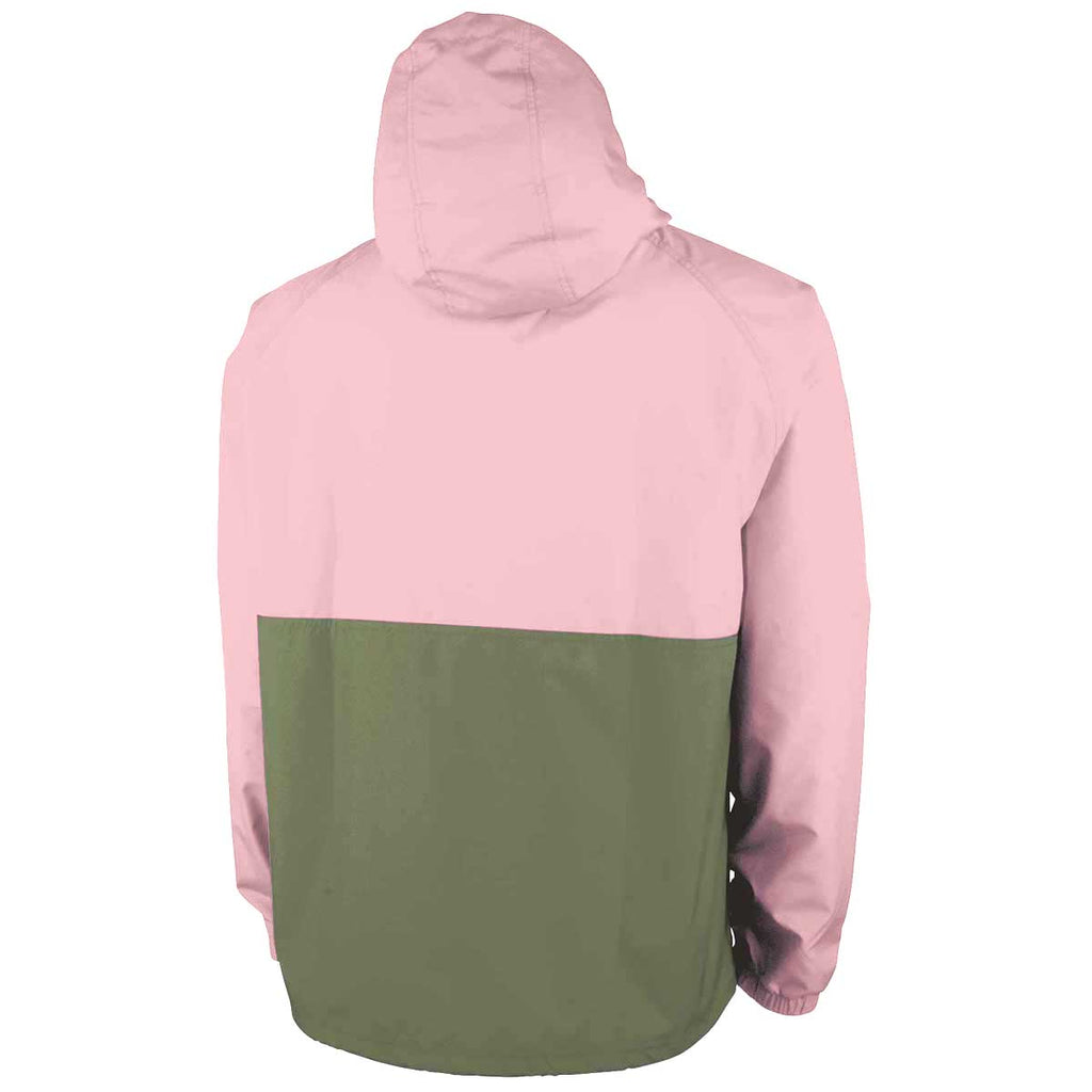 Charles River Unisex Rose Gold/Olive Color Blocked Pack-N-Go Pullover