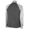 Charles River Men's Charcoal heather/Light Grey Heather Quarter Zip Color Blocked Heathered Fleece