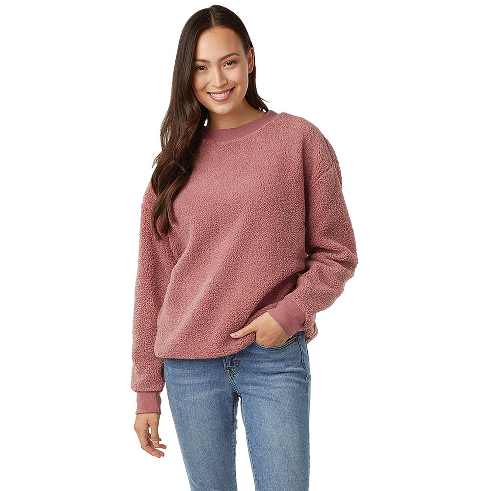 Charles River Unisex Mauve Sherpa Crew