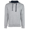 Next Level Unisex Heather Gray/Midnight Navy French Terry Pullover Hoodie