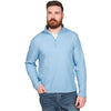 Charles River Men's NeoHtrBlue Waffle Quarter Zip Pullover