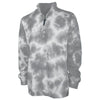 Charles River Unisex Grey Tie Crosswind Quarter Zip Sweatshirt (Tie-Dye)