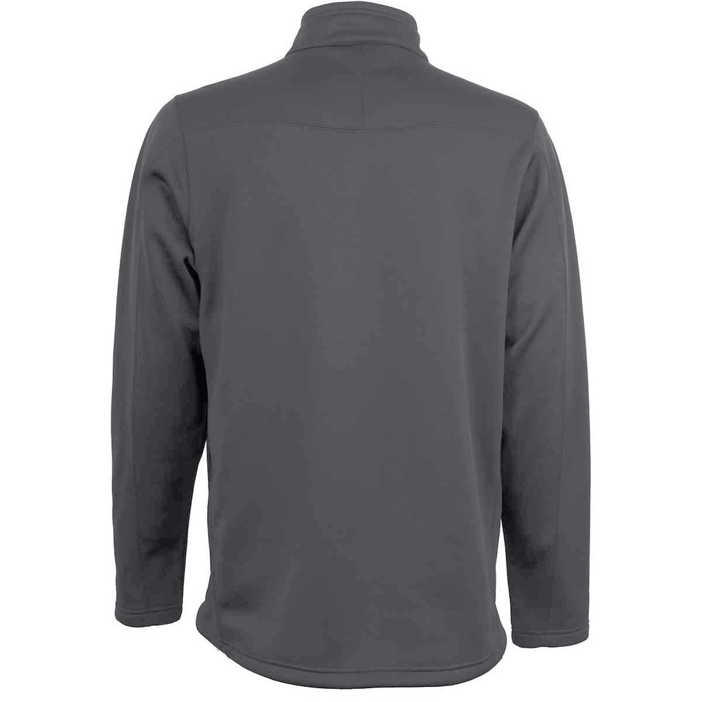 Charles River Men's Charcoal Heather Stealth Zip Pullover