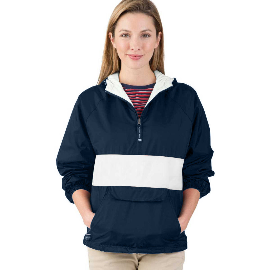 Charles River Unisex Navy/White Classic Charles River Striped Pullover