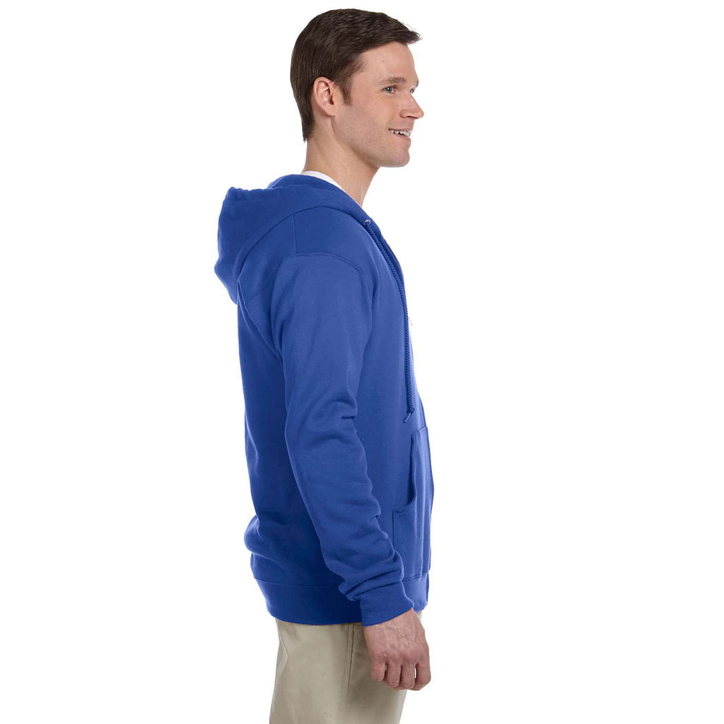 Jerzees Men's Royal 8 Oz. Nublend Fleece Full-Zip Hood