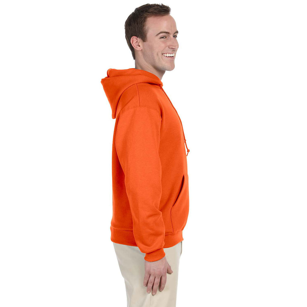 Jerzees Men's Safety Orange 8 Oz. Nublend Fleece Pullover Hood