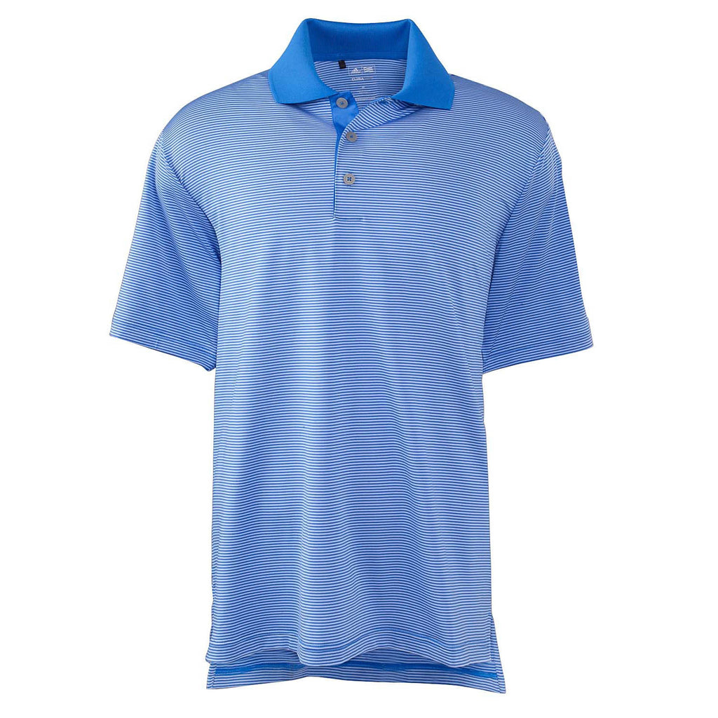 adidas Golf Men's ClimaLite Twilight Blue Classic Stripe S/S Polo