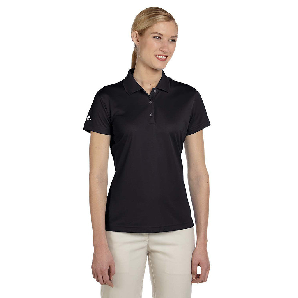 adidas Golf Women's ClimaLite Black S/S Basic Polo